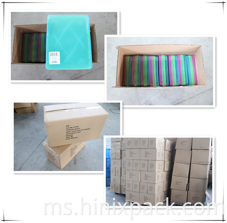 A4 plastic portable office storage stationery file folder